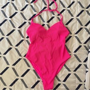 Aqua brand exclusive at Bloomingdales- Hot pink one piece swimsuit